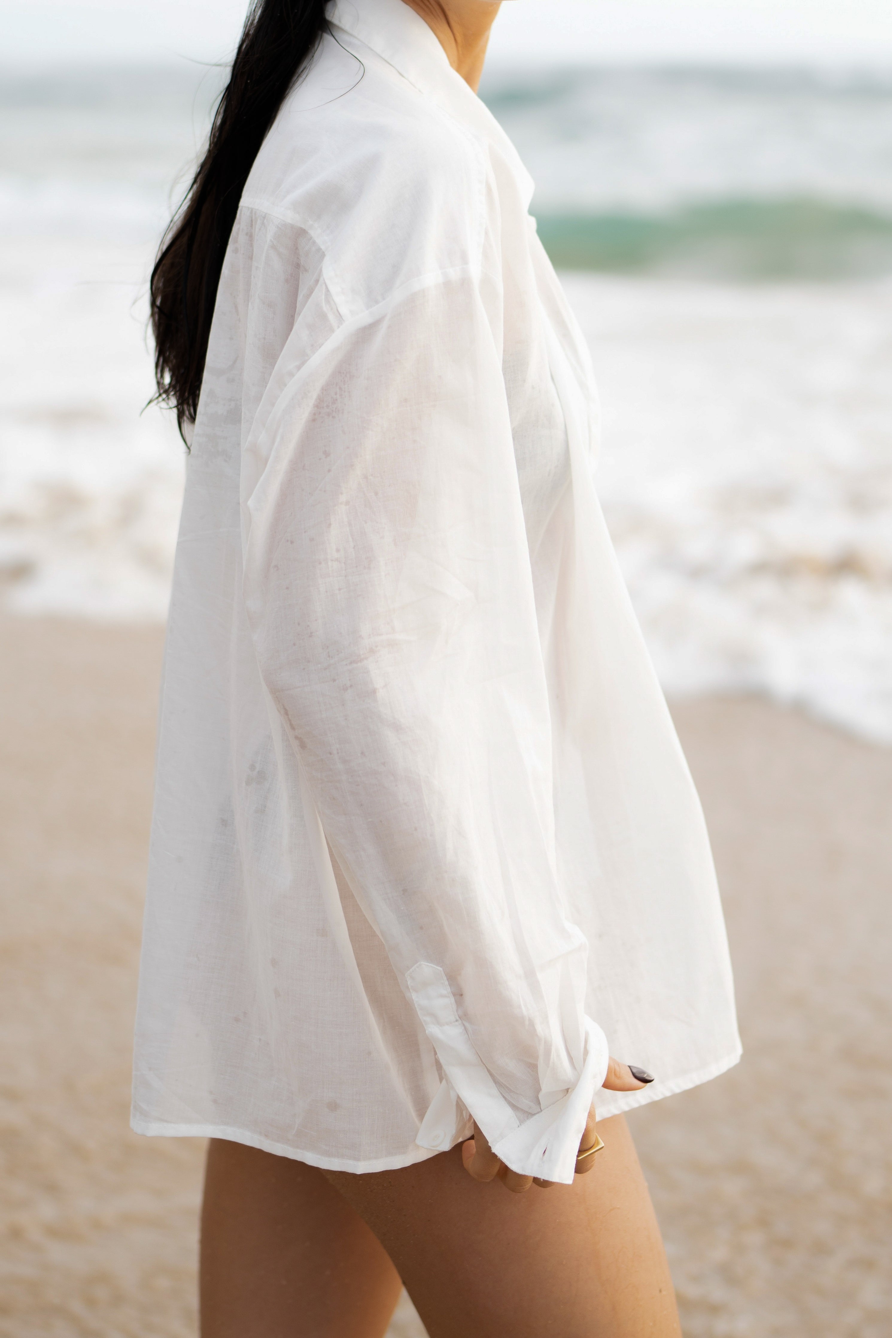 Fauna The Label Clara Off White Shirt Organic Cotton M L