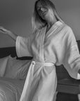 Bali White Robe Linen Cotton