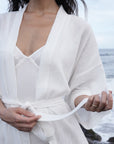 Bali White Robe Linen Cotton