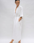 Bali White Robe Linen Cotton