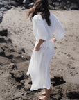 Bali White Robe Linen Cotton